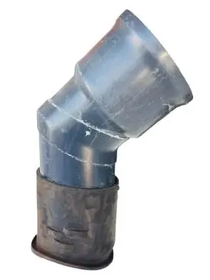CODO BOTA DE INSERCION DE 45°X4 (BOTA, CAMP Y ANILLO) P/PVC