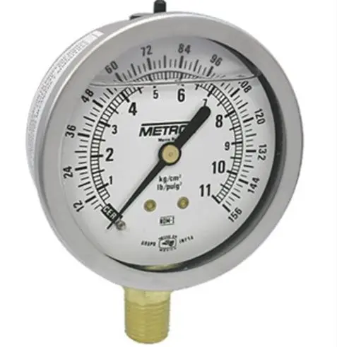 [05MCG4D21] MANOMETRO C/GLISERINA DE 4" DE 0 A 21 KG.
